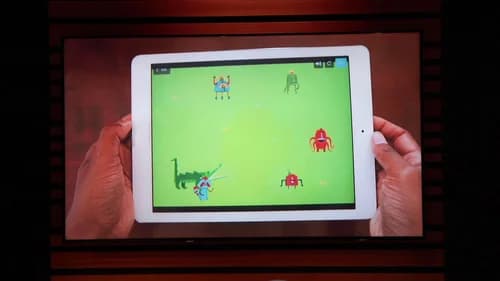 Samantha John presenting Hopscotch on Shark Tank