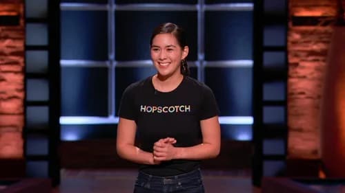 Samantha John presenting Hopscotch on Shark Tank